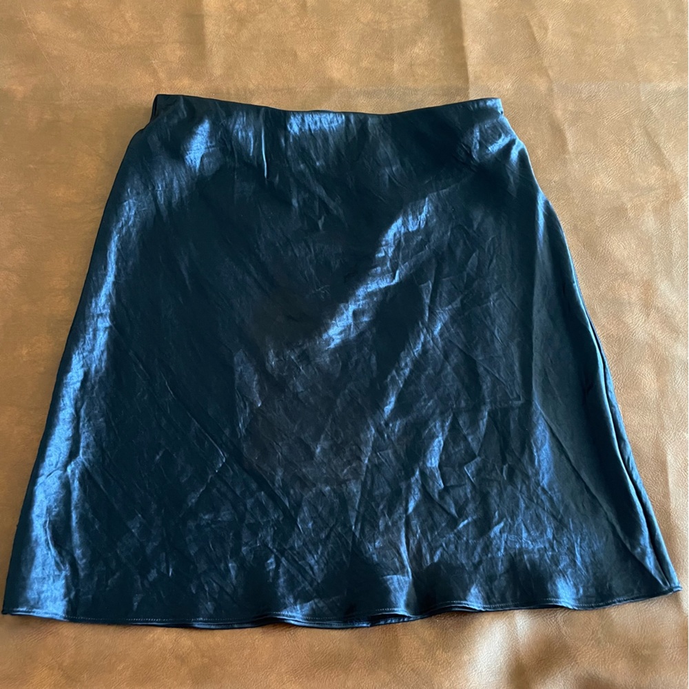 Aritzia Babaton Mini Slip Skirt in Starboard